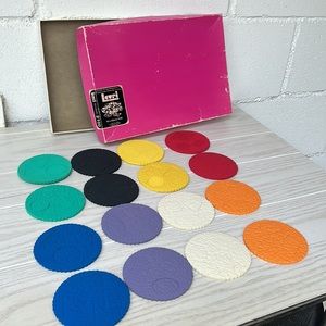 Vintage 1979 💟 Lauri Fit-a-Space Early Learning Material Crepe Foam Rubber Toy